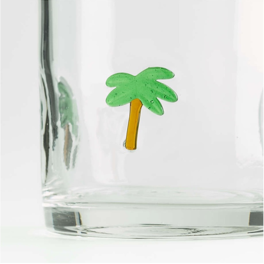 Crate&barrel 🌴Palm Tree Old-Fashioned Glasses - Picture 12 of 12